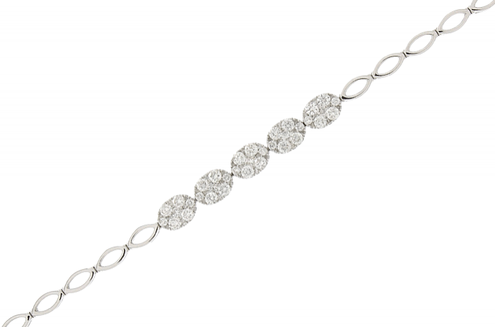 Half Eternity Floral Diamond Bracelet