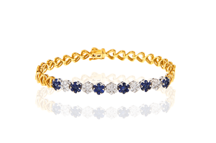 Sapphire Fancy Diamond Bracelet