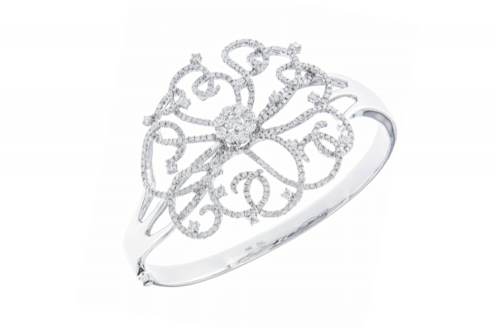 Gold Floral Diamond Bracelet