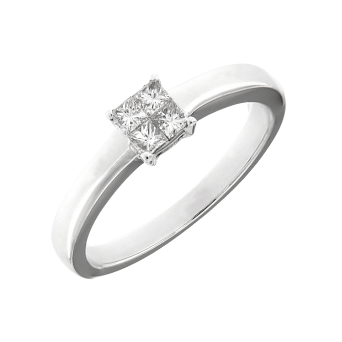 Minimal Diamond Engagement Ring