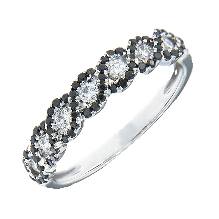 lack Diamond & Diamond Ring