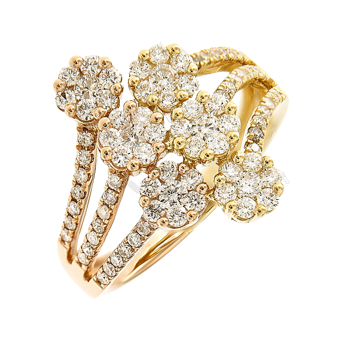 Floral Diamond Cocktail Ring