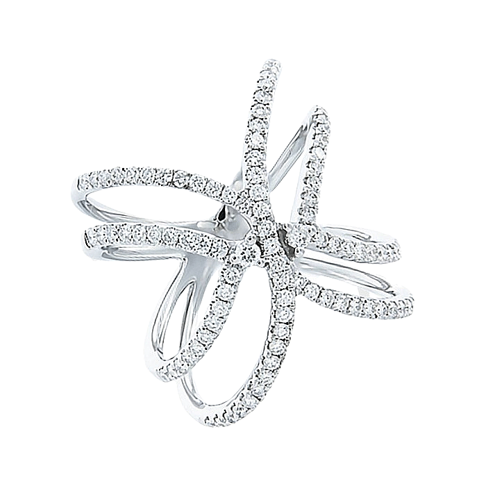 Artistic Cocktail Diamond Band