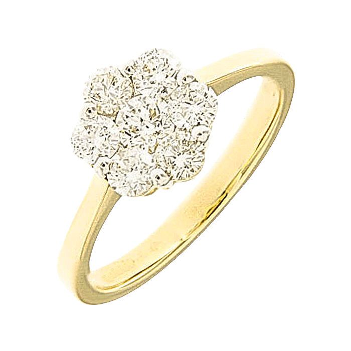 Illusion Diamond Engagement Ring