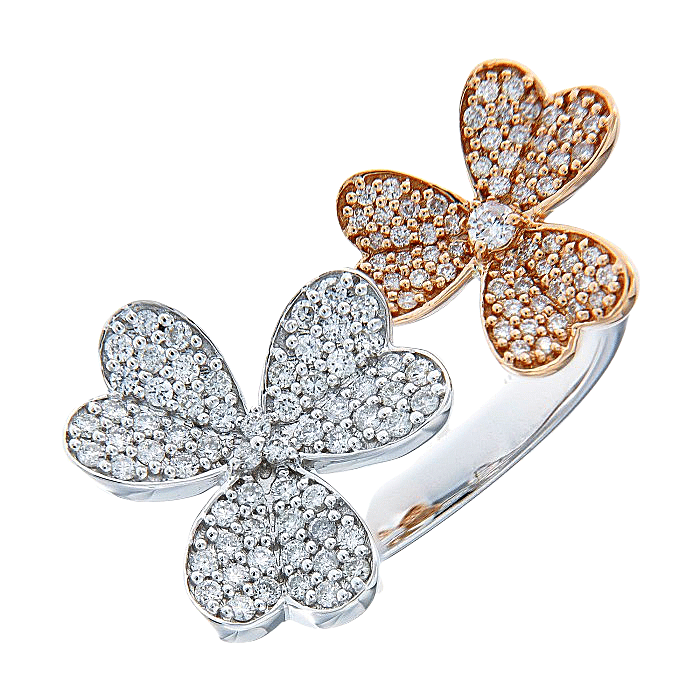 Floral Diamond Dress Ring