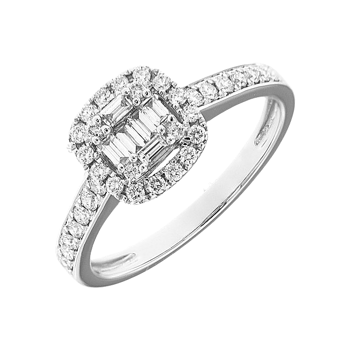 Scintillating Double Diamond Ring