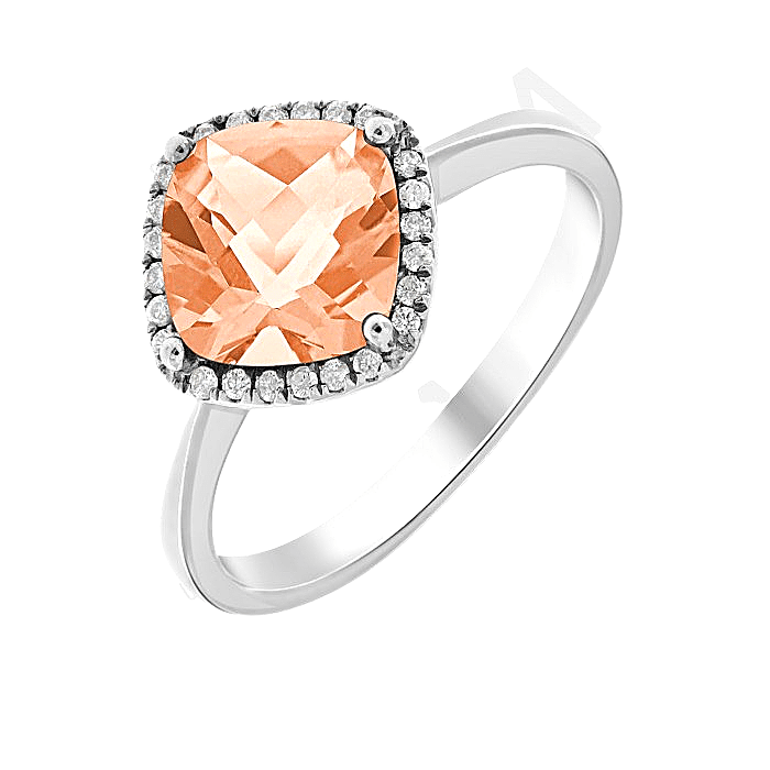  morganite & diamond dress ring