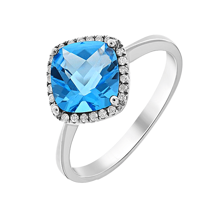 Topaz & Diamond Dress Ring