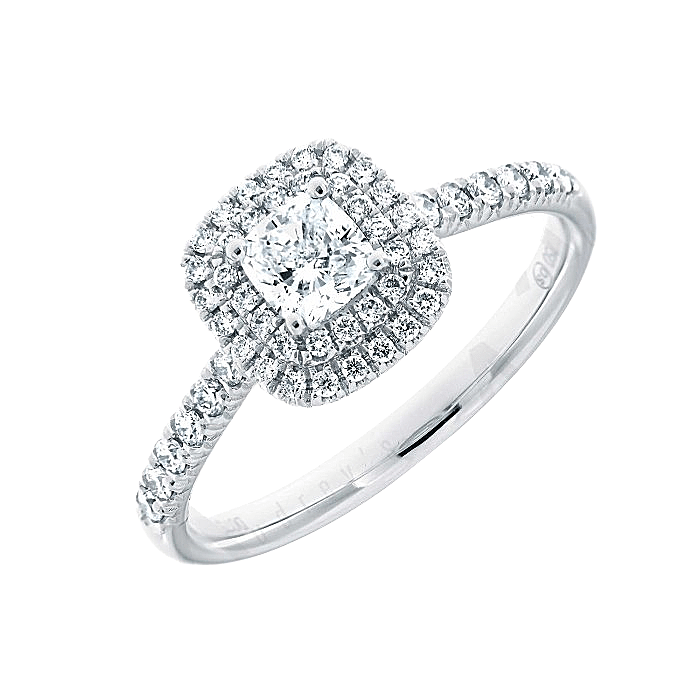 Cushion-Cut Diamond Engagement Ring