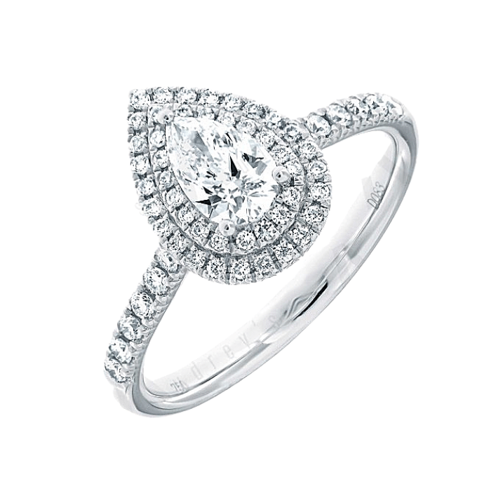 Pear-Cut Diamond Engagement Ring