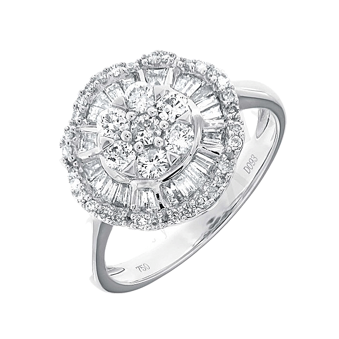 Floral Cocktail Diamond Ring