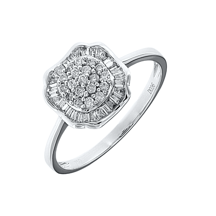 Square Shape Diamond Engagement Ring