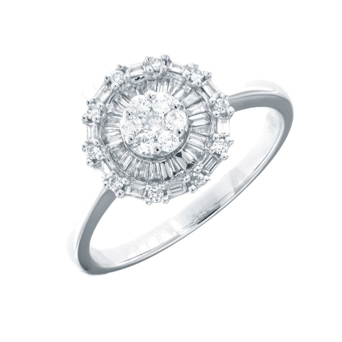 Round-Shape Diamond Dress Ring