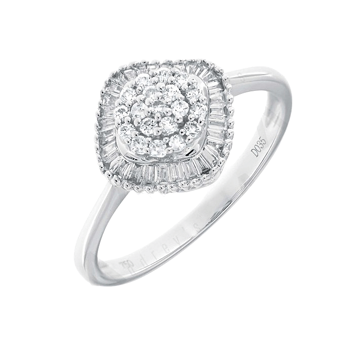 Illusion Diamond Engagement Ring