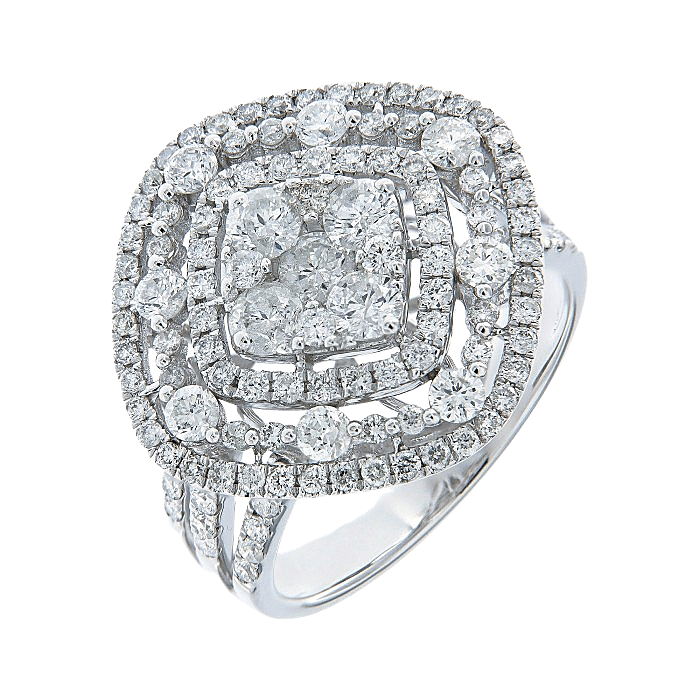 quare Shape Diamond Engagement Ring