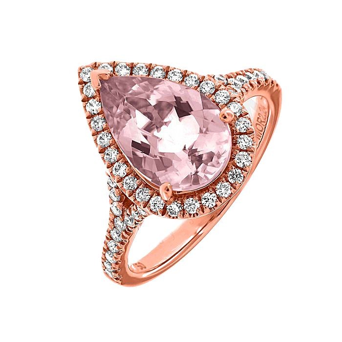 Pear Shape Morganite Ring