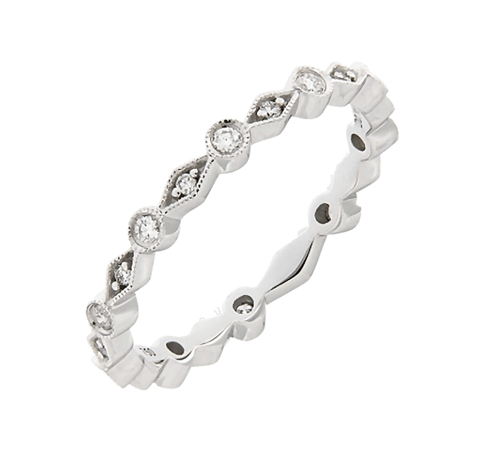 18K White Gold Eternity Diamond Wedding Ring (0.19cts)