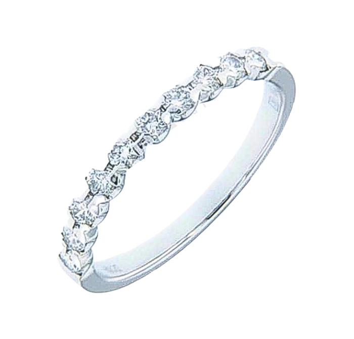  Diamond Half Eternity Wedding Band