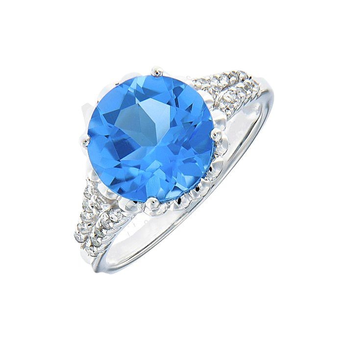 Topaz Diamond Statement Ring