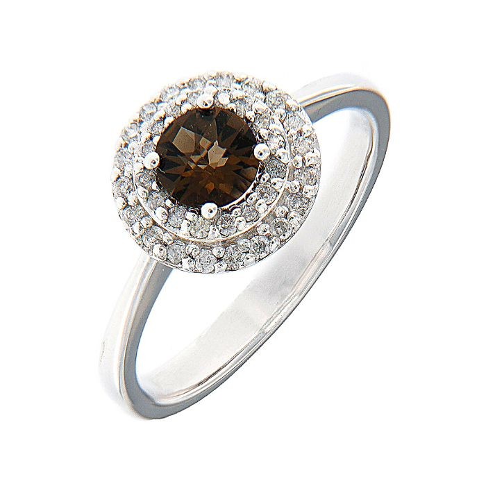 topaz halo diamond ring