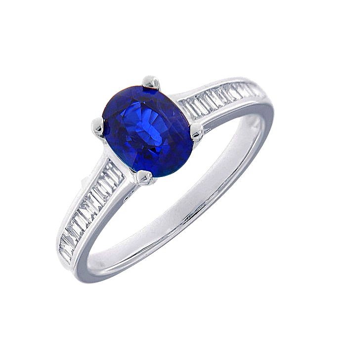 Sapphire Diamond Engagement Ring