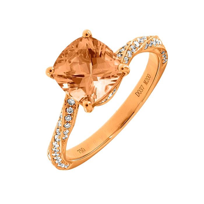 Morganite Diamond Dress Ring