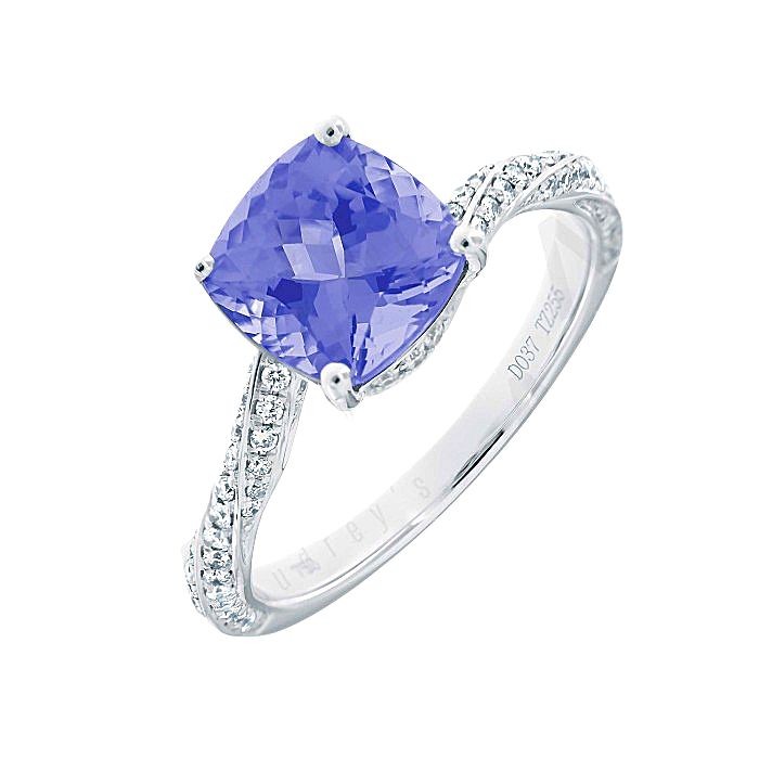 Twisted Tanzanite Diamond Ring