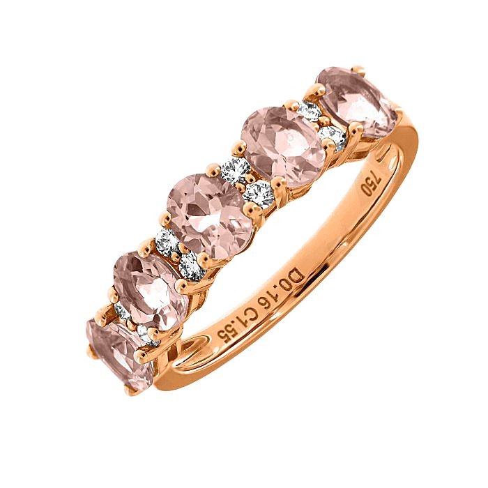  Morganite & Diamond Ring