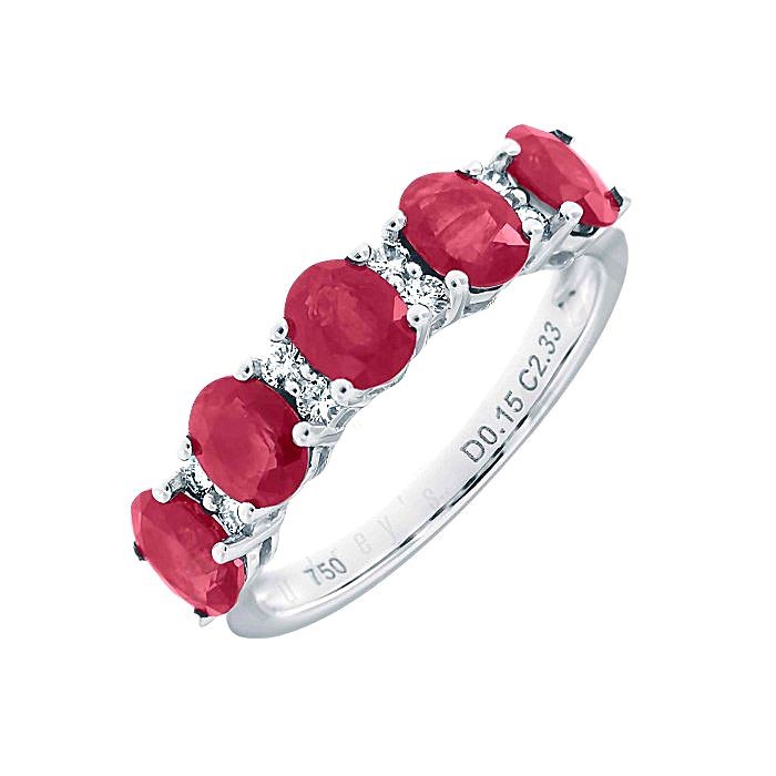  Ruby Fancy Diamond Band