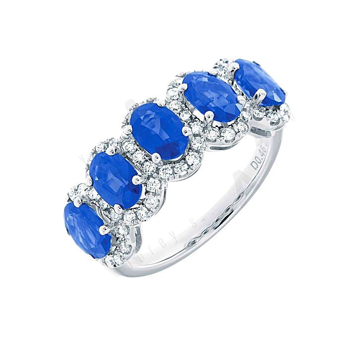 Sapphire & Diamond Band