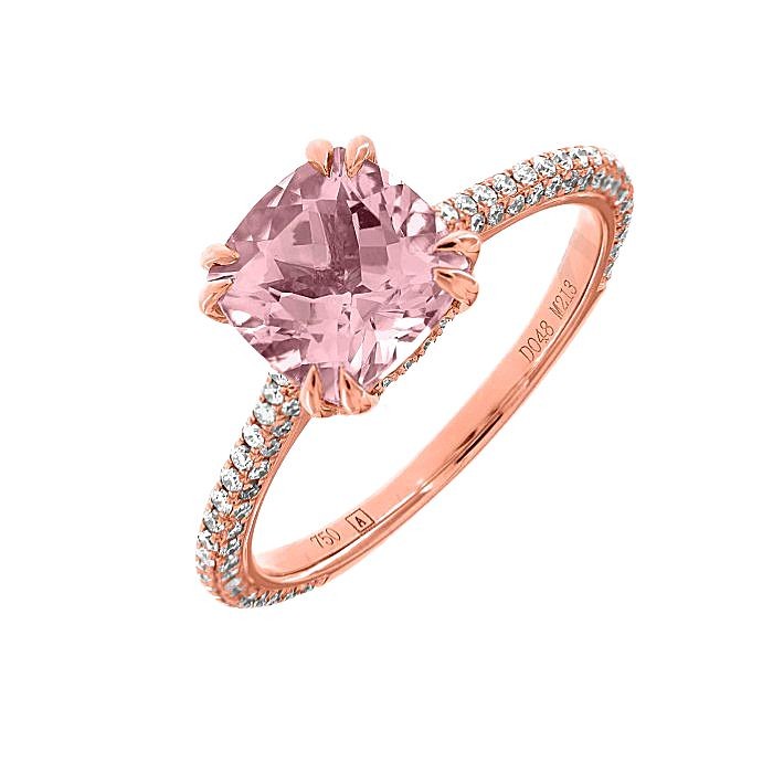 Morganite & Diamond Ring Malaysia