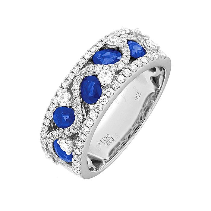 Sapphire & Diamond Designer Ring