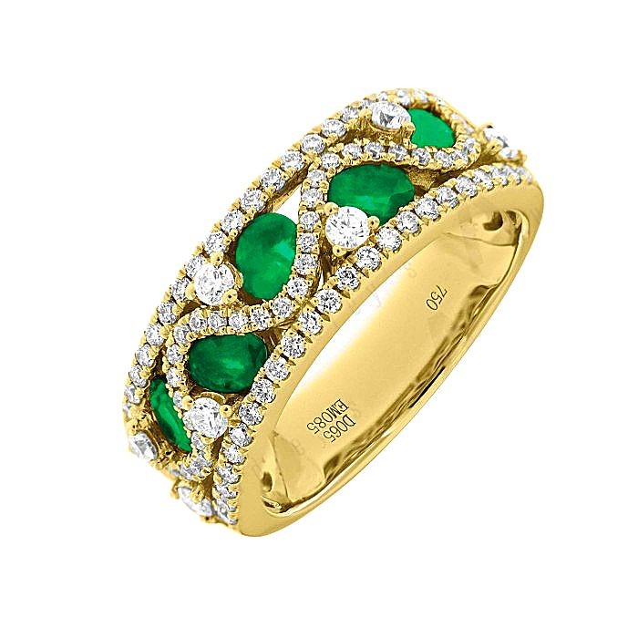  Emerald Designer Diamond Ring