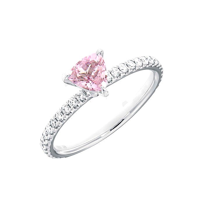 Pink Morganite Diamond Ring