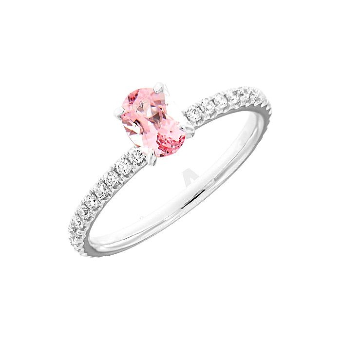 Pink Morganite Diamond Ring