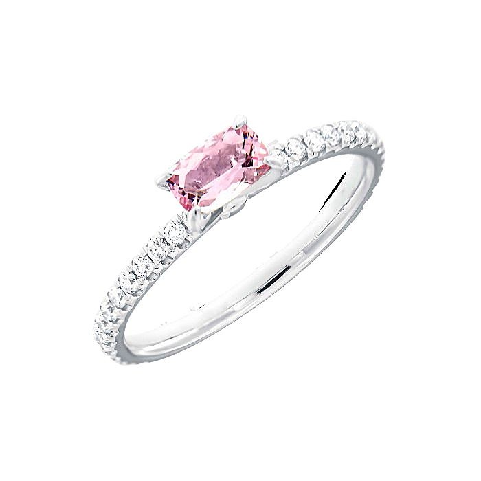 Pink Morganite Diamond Ring