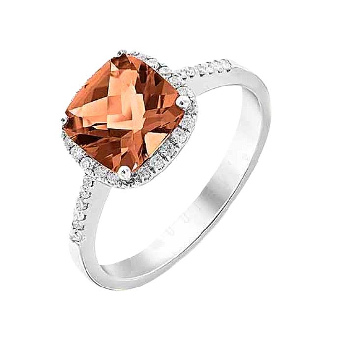 White Gold Morganite Ring