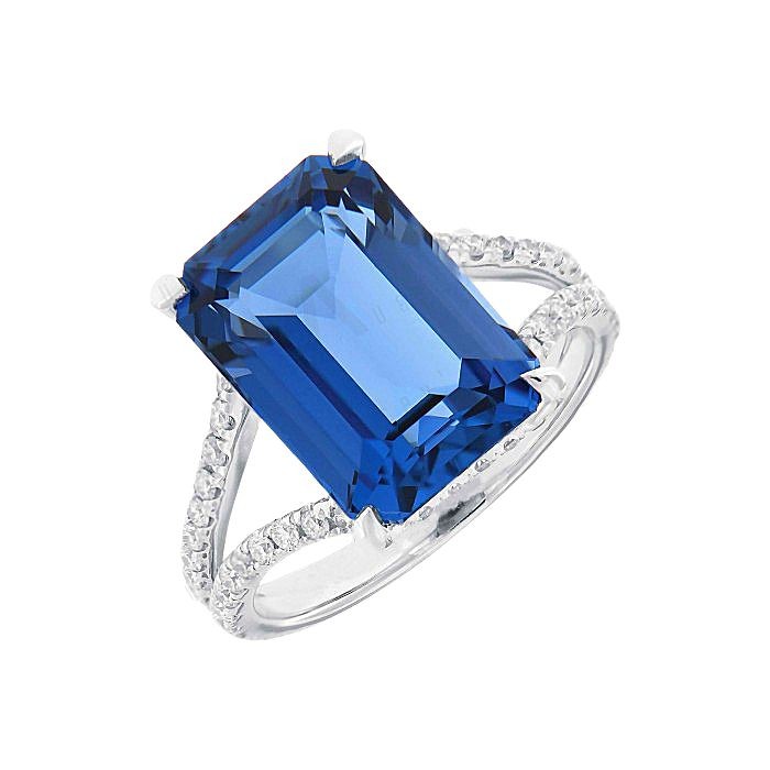 Topaz Diamond Statement Ring