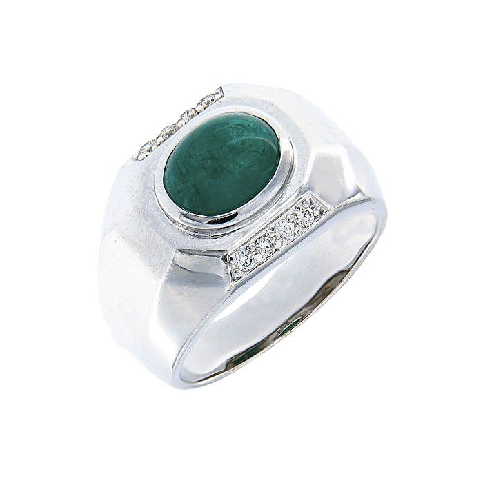 Classic Emerald Men Ring