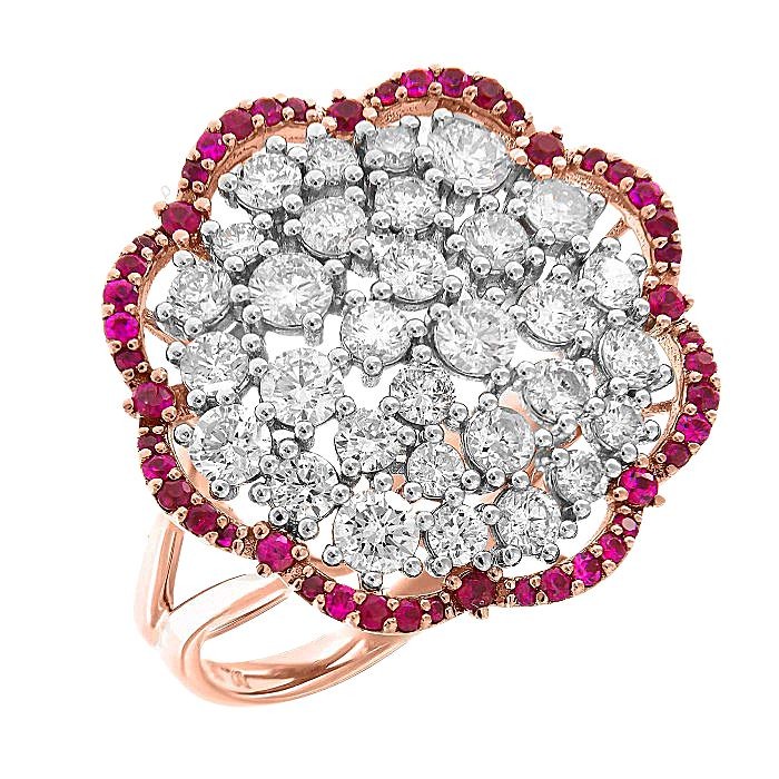 Ruby & Diamond Artistic Ring