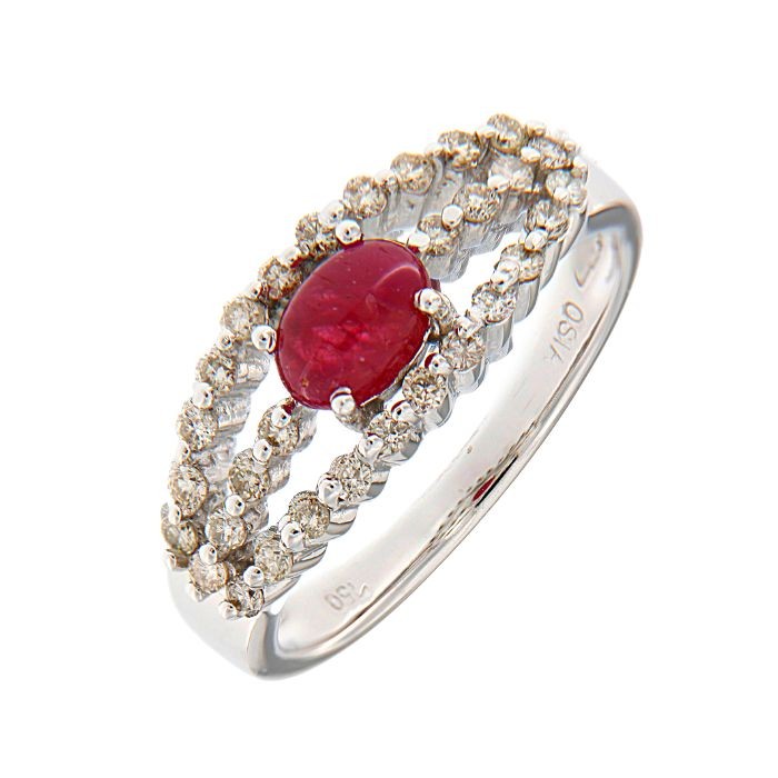 Ruby Diamond Fancy Ring