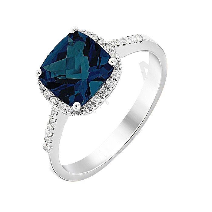 White Gold Topaz Ring