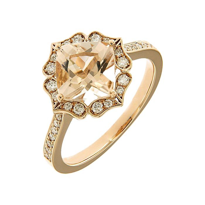 Morganite Diamond Dress Ring