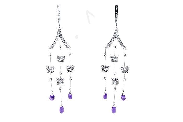 Briolette gemstone earring