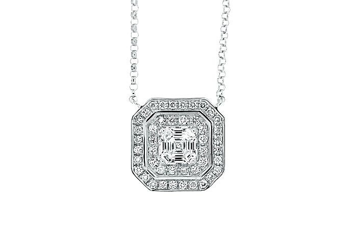  Double Halo Diamond Necklace