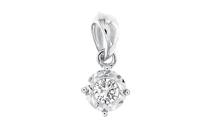Round Diamond Minimal Pendant