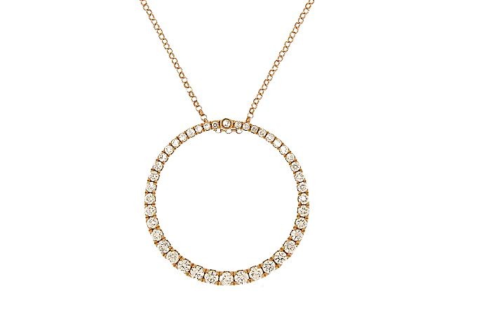 Diamond Circle Modern Necklace