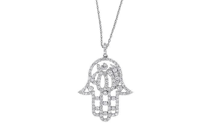Diamond Gods Hand Necklace