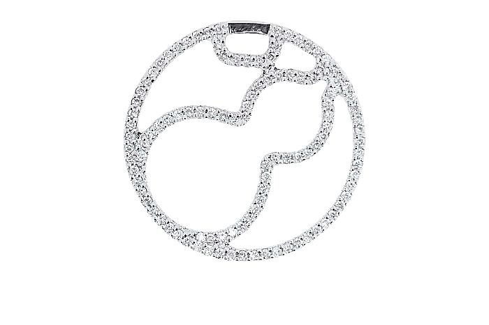 Circle Minimal Diamond Pendant