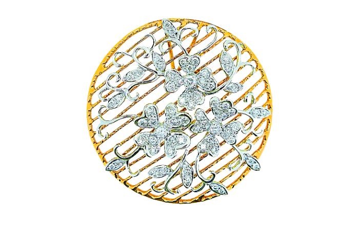 Diamond Floral Statement Pendant 